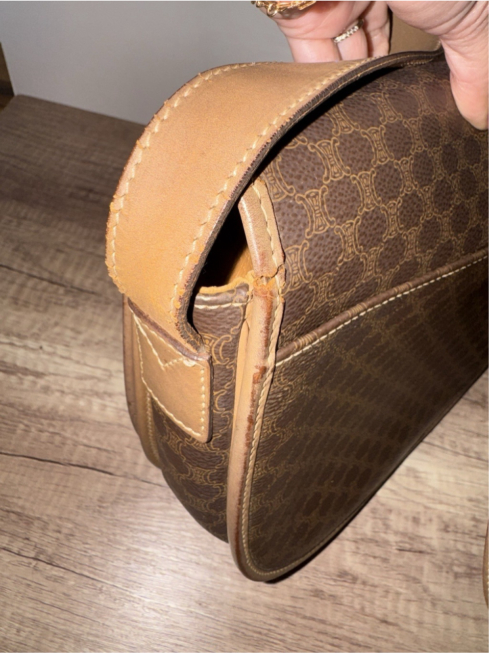 Vintage Céline Macadam Crossbody Bag Quiet Luxury Minimalist Classic Old Money - Picture 9 of 16